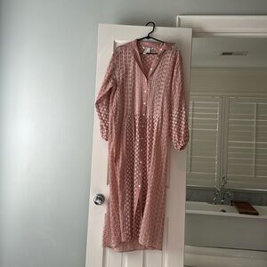 Like New Zara Bohemian Flowy Maxi Dress Shirtdress